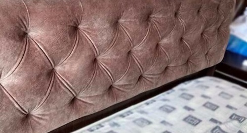 Перетяжка спинки кровати. Изобильный